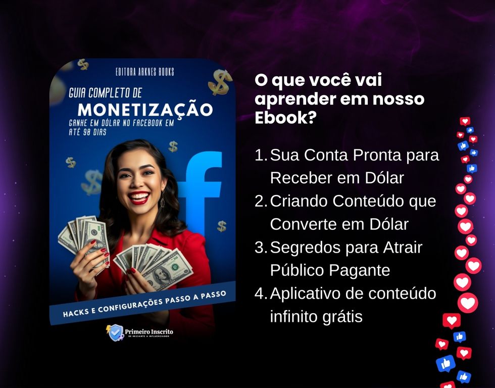 Configurar conta de recebimento em dólar no facebook